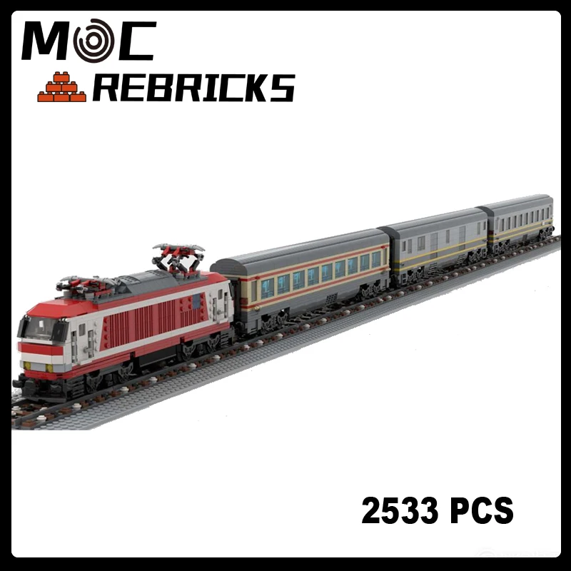 

MOC Modern City Railway Series EC Colosseum Train Model DIY Assembling Bricks Building Blocks Boys Puzzle Toys Kids Xmas Gifts