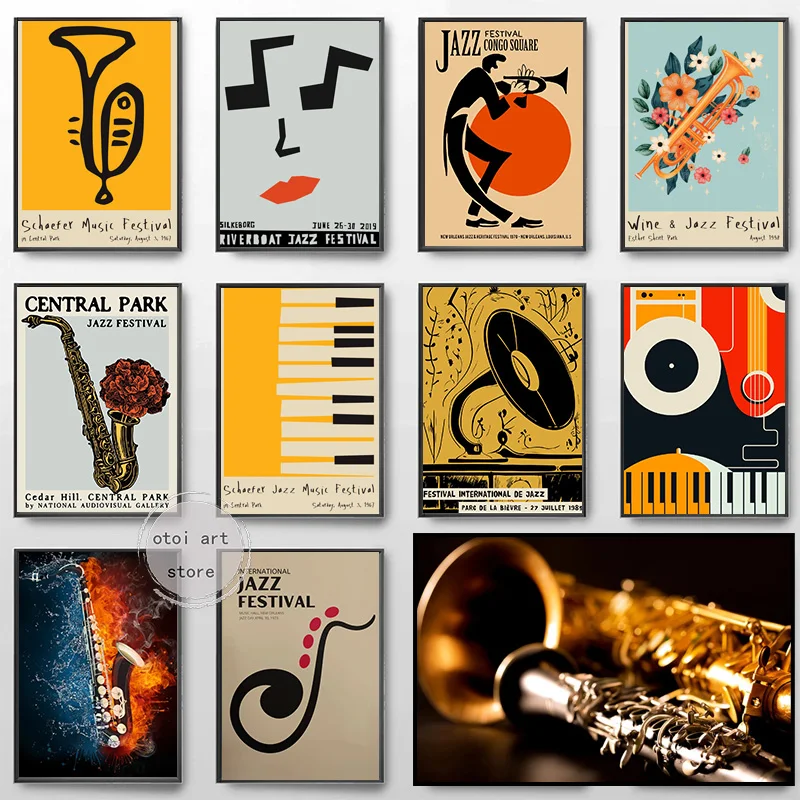 Picture Of Musical Instrument - Instrumen Musik Jazz Festival Gramofon Saksofon