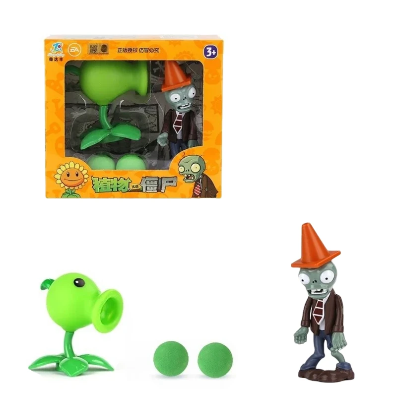 Genuine 15 Pack with Box Plants vs Zombies 2  Pea Shooter PVC Action Figure Model Catapult Toys Battle Game Model Dolls Kid Gift