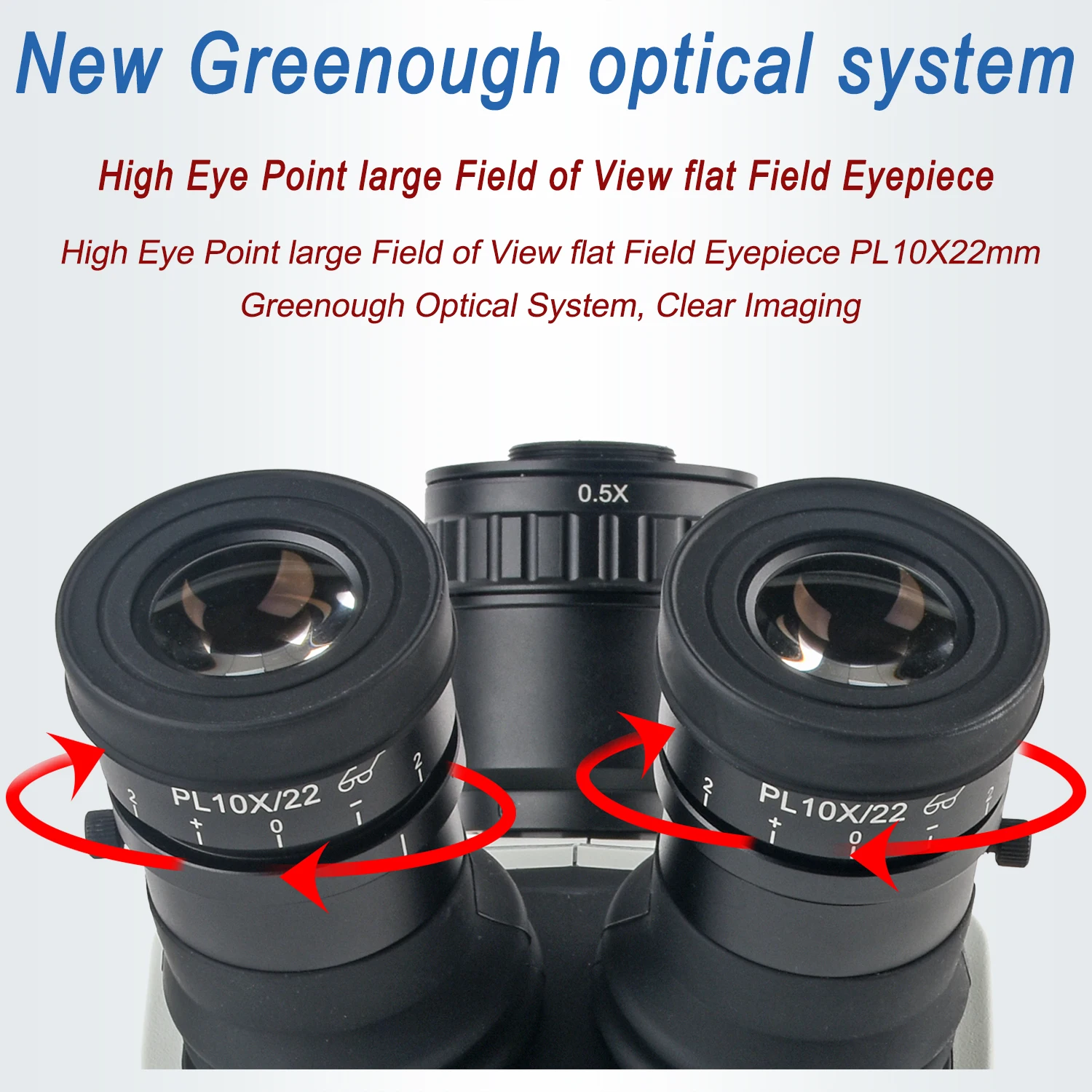 KOPPACE 6.7X-45X Trinocular Stereo Microscope Lens 0.5X Trinocular Interface With the Magnification Locking Function