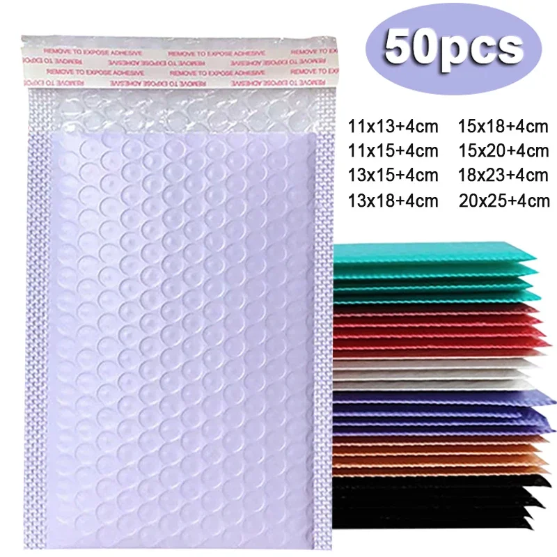 

50PCS Purple Bubble Mailers Bubble Padded Mailing Envelopes Mailer Poly for Packaging Self Seal Shipping Bag Bubble Padding Bags