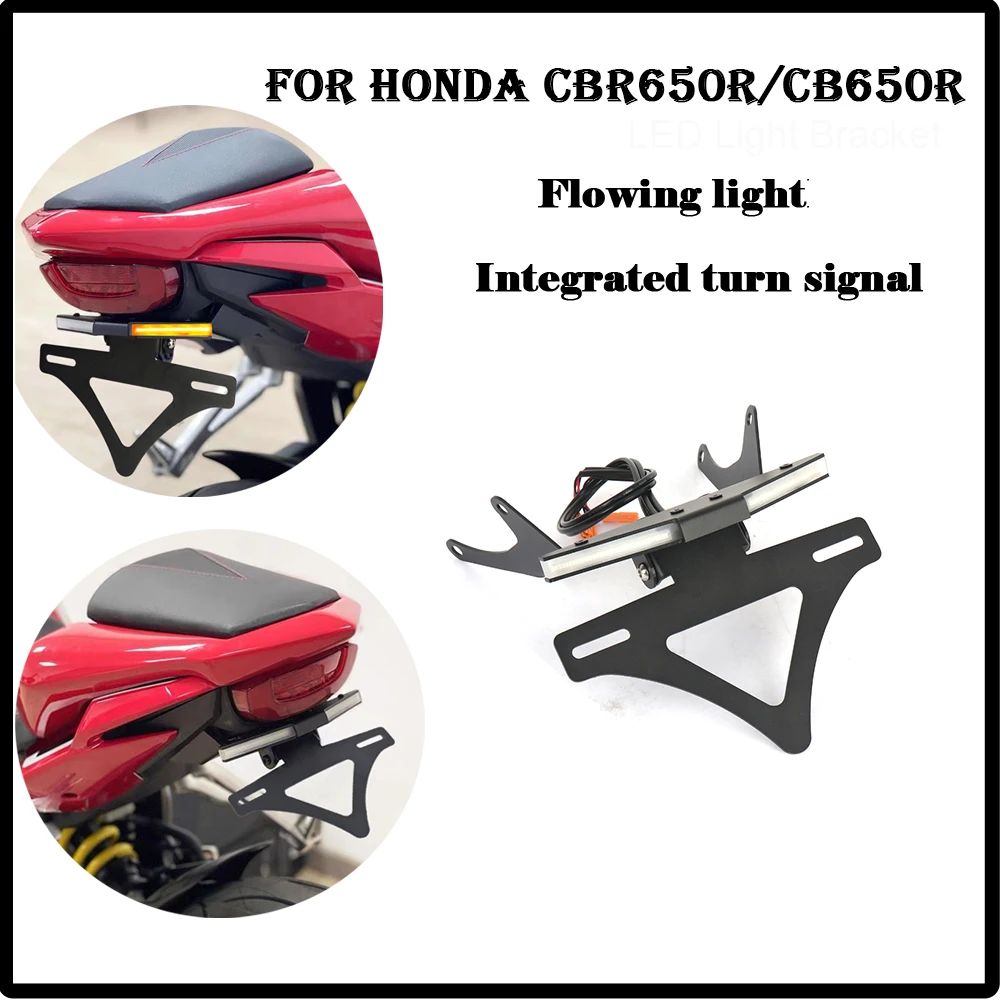 

New For Honda CBR 650R CB650 R Motorcycle license plate holder turn signal integrated license plate holder short tail 2021-2025