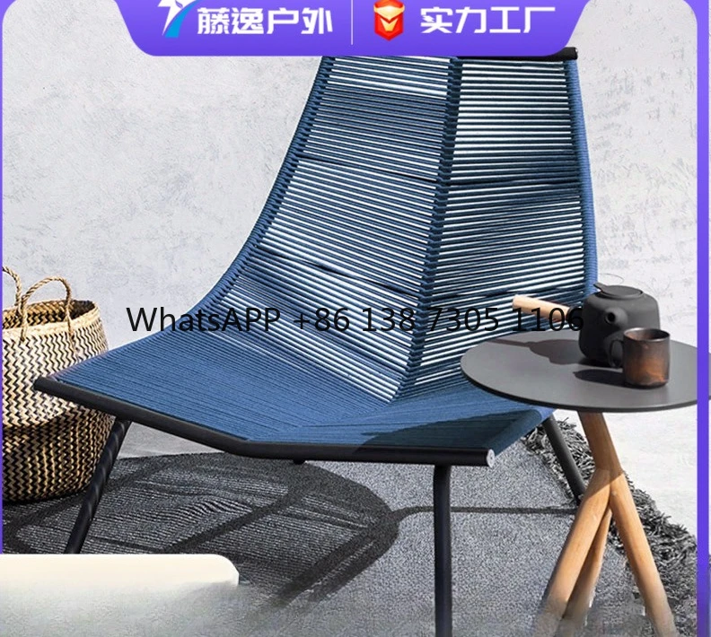 

Nordic Outdoor Garden Leisure Chair Rattan Rocking Chair Sofa Lazy Balcony Garden Furniture Lunch Break Rattan Bed