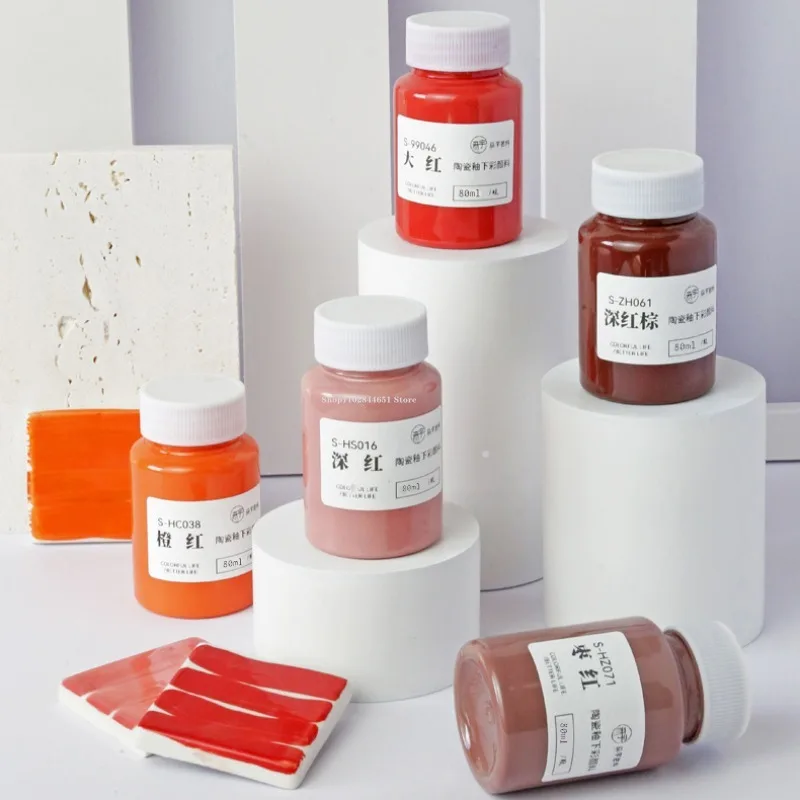 24 Color 1180-1280℃ Medium High Temperature Underglaze Color Concentrate Pigment DIY Ceramic Hand Painted Color Glaze Pigment