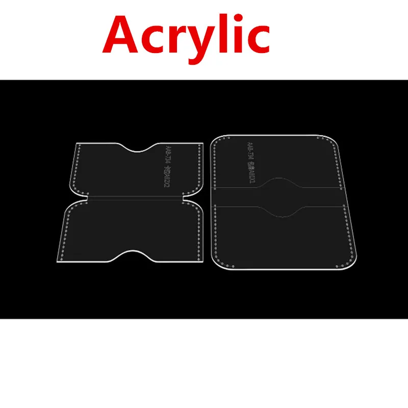 1Set 10*7cm DIY Acrylic Template Leather Craft Card Pack Sewing Pattern