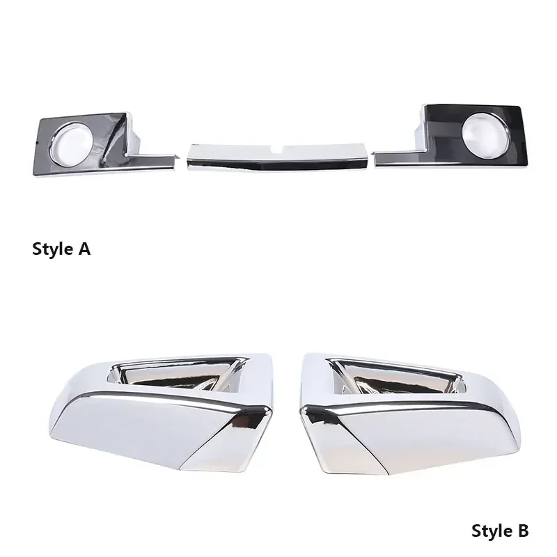 For Hummer H2 2003 2004 2005 2006 2007 2008 09 ABS Silver Car Front Fog Lights Cover Lower Bumper Trim Stickers Car Accessories