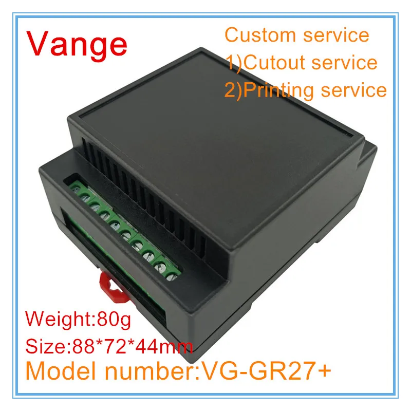 Vange terminal block housing 88*72*44mm ABS plastic project box din rail case