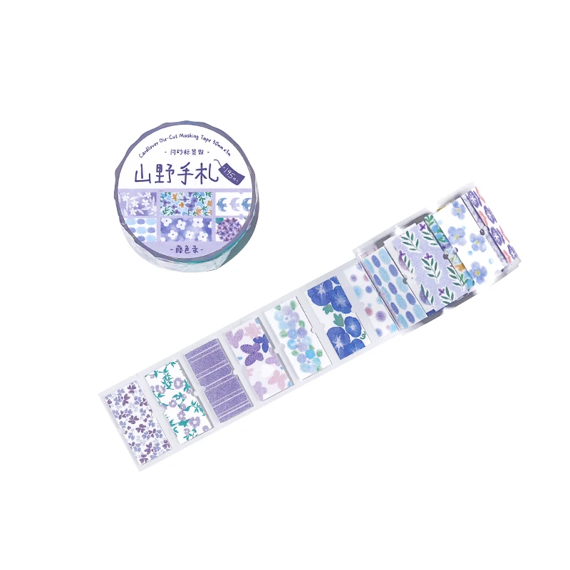 8 bungkus/lot seri manuskrip Shanye pita kertas dekoratif retro cantik yang lucu