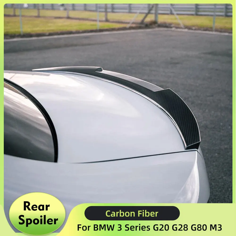 

Full Carbon Fiber Car Rear Trunk Spoiler Wing for BMW 3 Series G20 G28 G80 M3 320i 330i Sedan 2020-2022 Racing Boot Lid Wing Lip