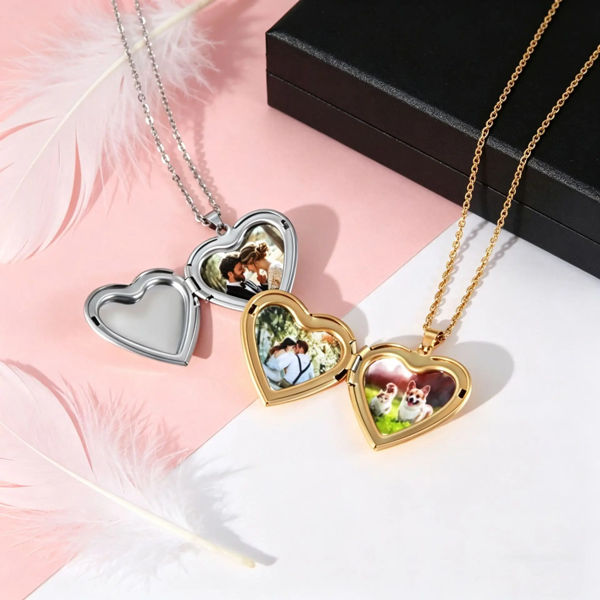 Personalized Heart Photo Locket, Custom Image Memory Pendant, Unique Romantic Jewelry, Love Anniversary Surprise