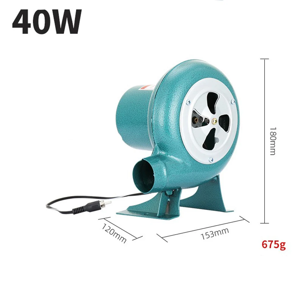 1pc 100W/80W/60W/40W/30W Outdoor BBQ High Speed Electric Blower Adjustable Wind Speed Centrifugal Blower