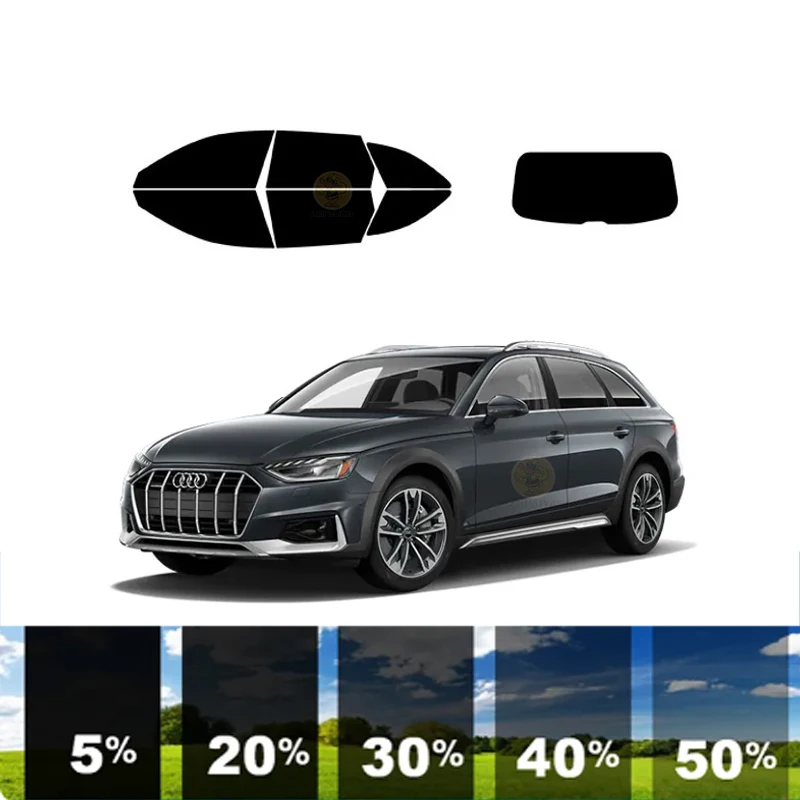 precut Removable Window Tint Film For Car 100% UVR 5%-35%VLT Heat Insulation Carbon ﻿For AUDI A4 ALLROAD 4 DR WAGON 2017-2023