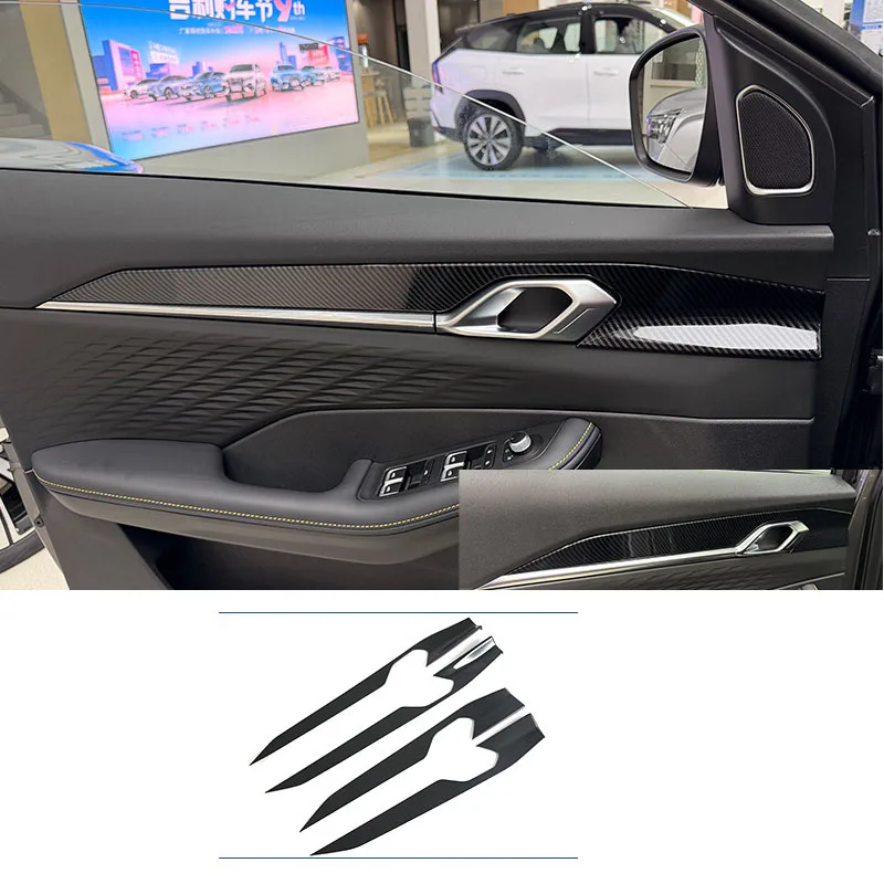 For Geely Coolray Binyue L 2025 2026 door decorative strip Car Front Interior Dashboard Central Control Trim Strip Accessories