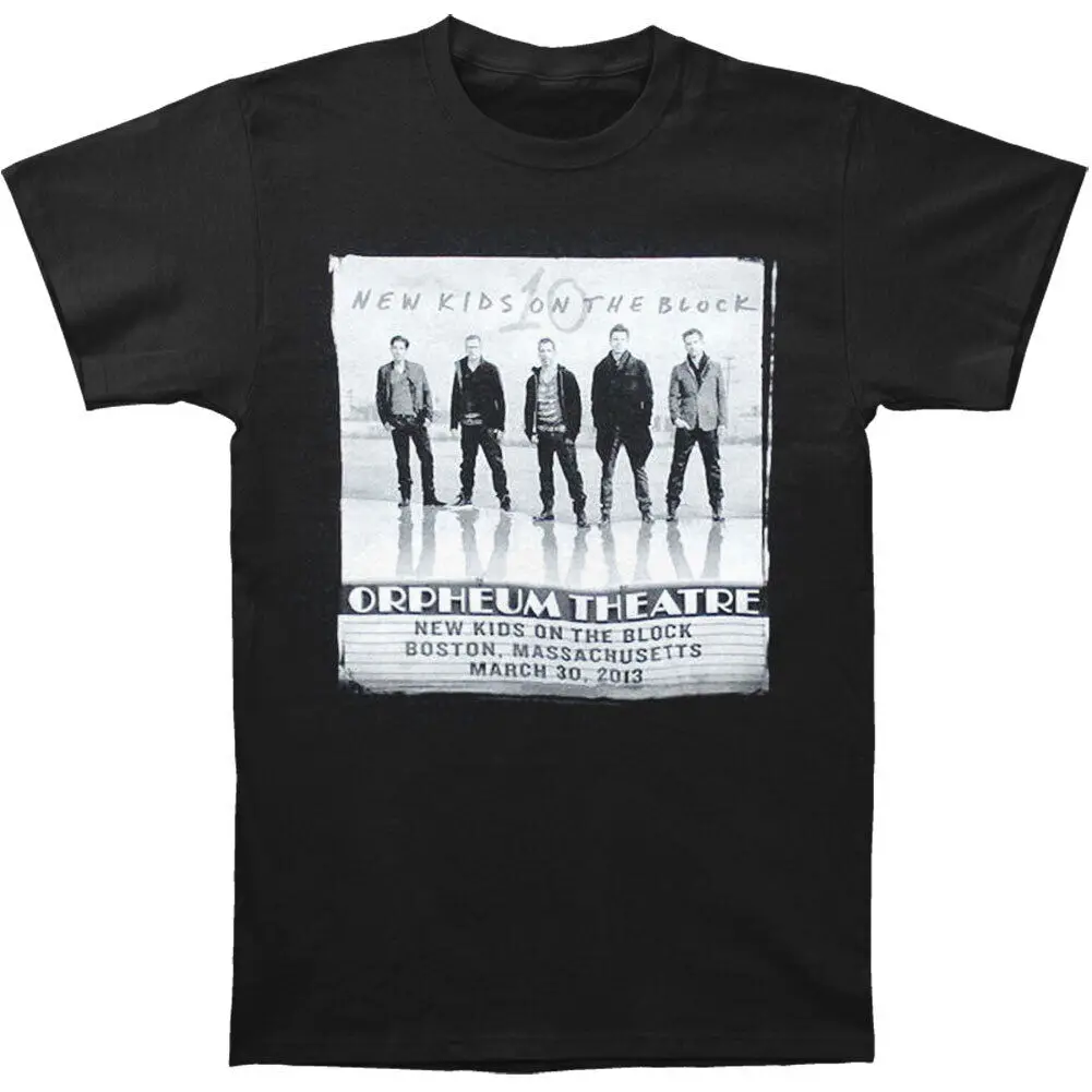 Men's New Kids On The Block Marquee Slim Fit T shirt Small Black