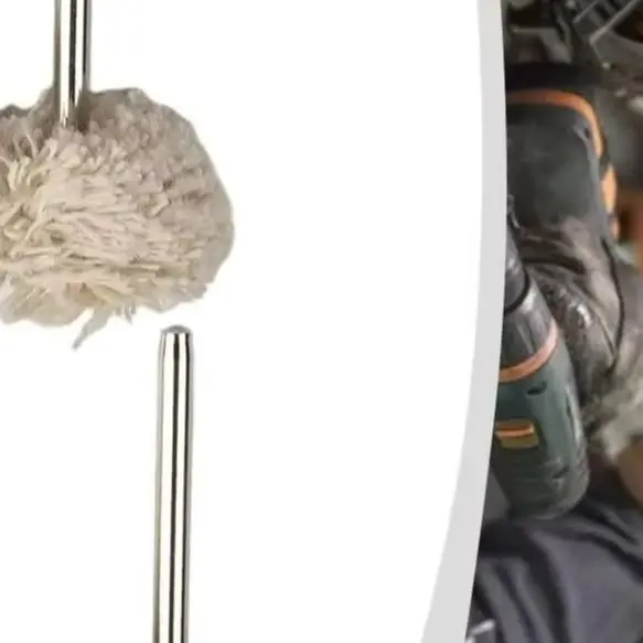 

5pcs Polishing Wheels 3×25mm Wool Polishing Brush Grinding Buffing Wheel Rotary Tools Polished White Wool Wheel With Handle