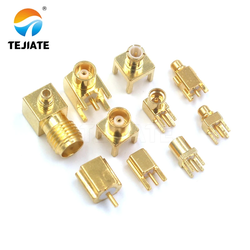 1PCS MMCX-K/J MMCX-JE MMCX-KE MMCX-KWE Elbow Straight Socket Four Pin Female and Male Socket Welding Panel RF Connector