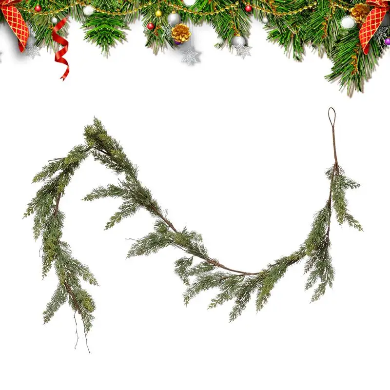 Artificial Cedar Branches Realistic Faux Pine Branches Green Plants Table Staircase Mantle Fireplace Home Christmas Decoration