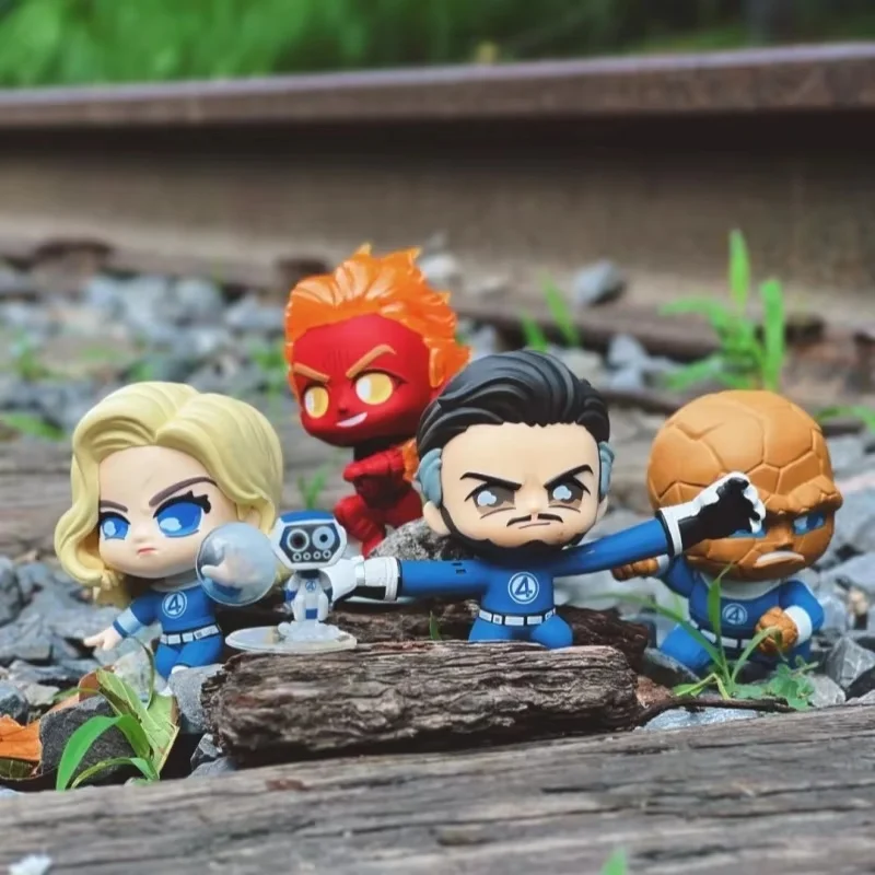 Hottoys In Stock Cosbi&The Fantastic Four: First Steps Blind Box Model Miniature Model Anime Figures Fans Gifts Mystery Box Toys