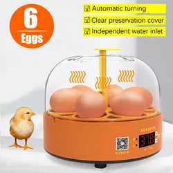 6/9/12 Eggs Incubator Fully Automatic Turning Hatchery Incubator Brooder Machine Farm Animals Egg Digital Temp Control Incubator
