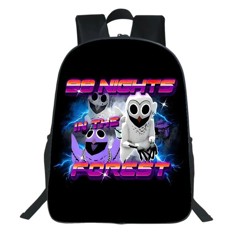 99 Nights In The Forest ゲームバックパック 40cm 学生スクールバッグ かわいいストラップリュックサック 子供ティーン向け コスプレ ハロウィンパーティーギフト
