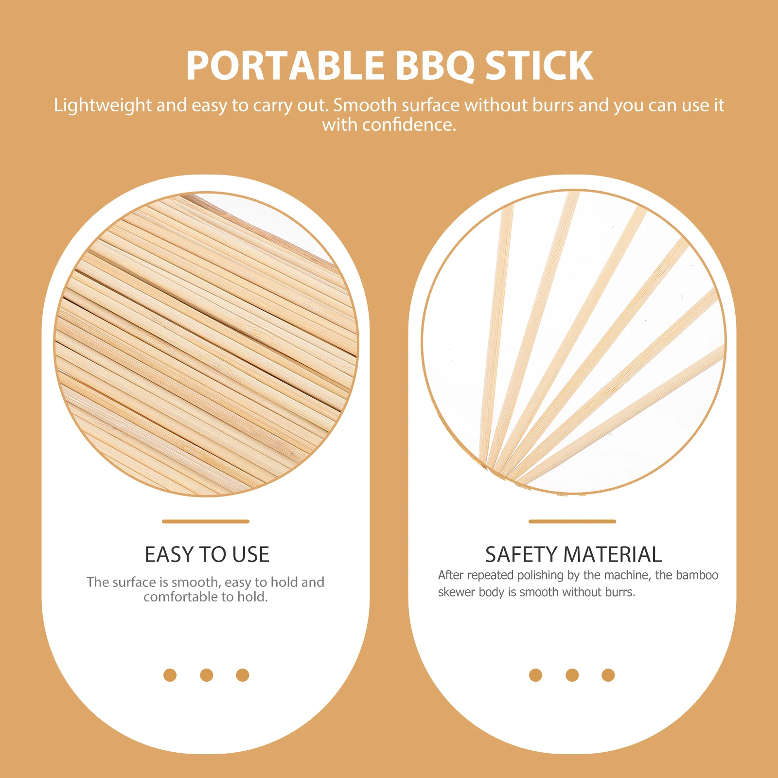

200Pcs Bamboo Bbq Skewers Smooth No Burrs Easy Insertion for Outdoor Camping Barbecue Skewers Sticks Bamboo Sticks