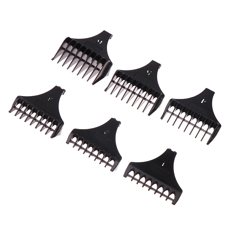 6Pcs/set For T9 1.5/3/4.5/6/9/12 Mm Professional Hair Trimmer Limit Comb Universal Guards Hairdresser Hair Cutting Guide Barber