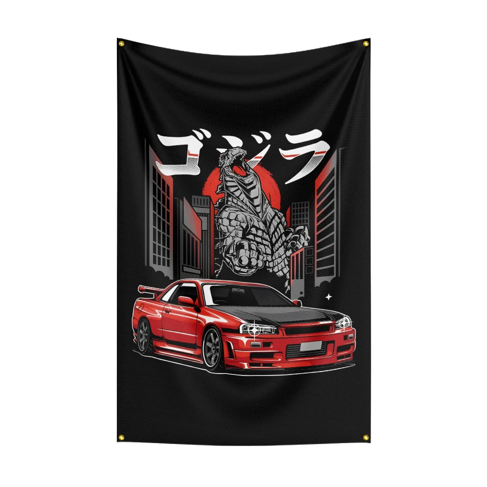 

3x5 Fts JDM Car Monsters Flag for Decor