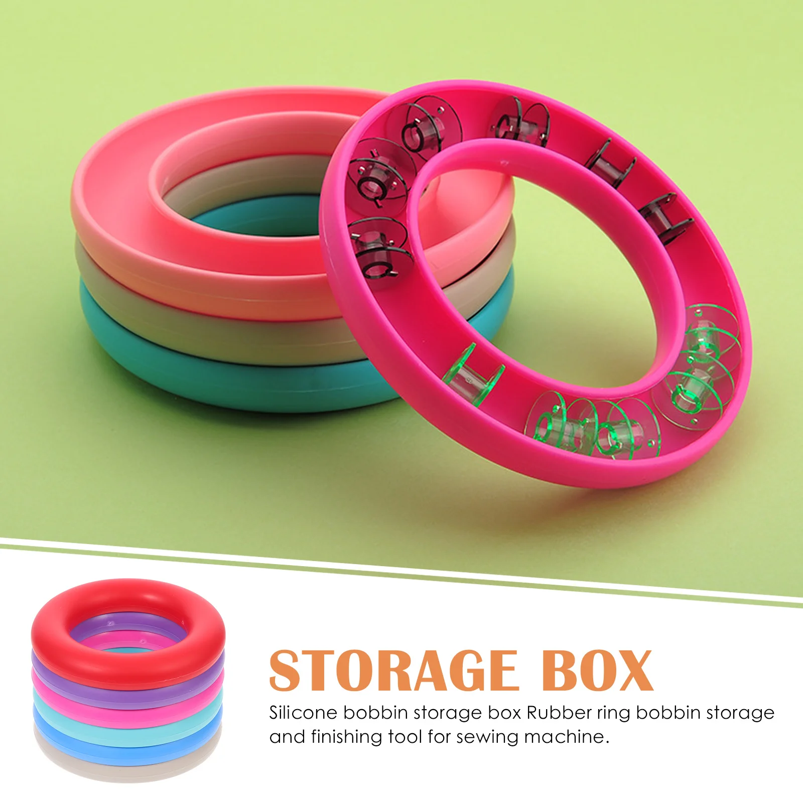 

6pcs Box Compact Organizer For Sewing Accessories Storage Box Durable Bobbin Bobbin Organizer Holder Container