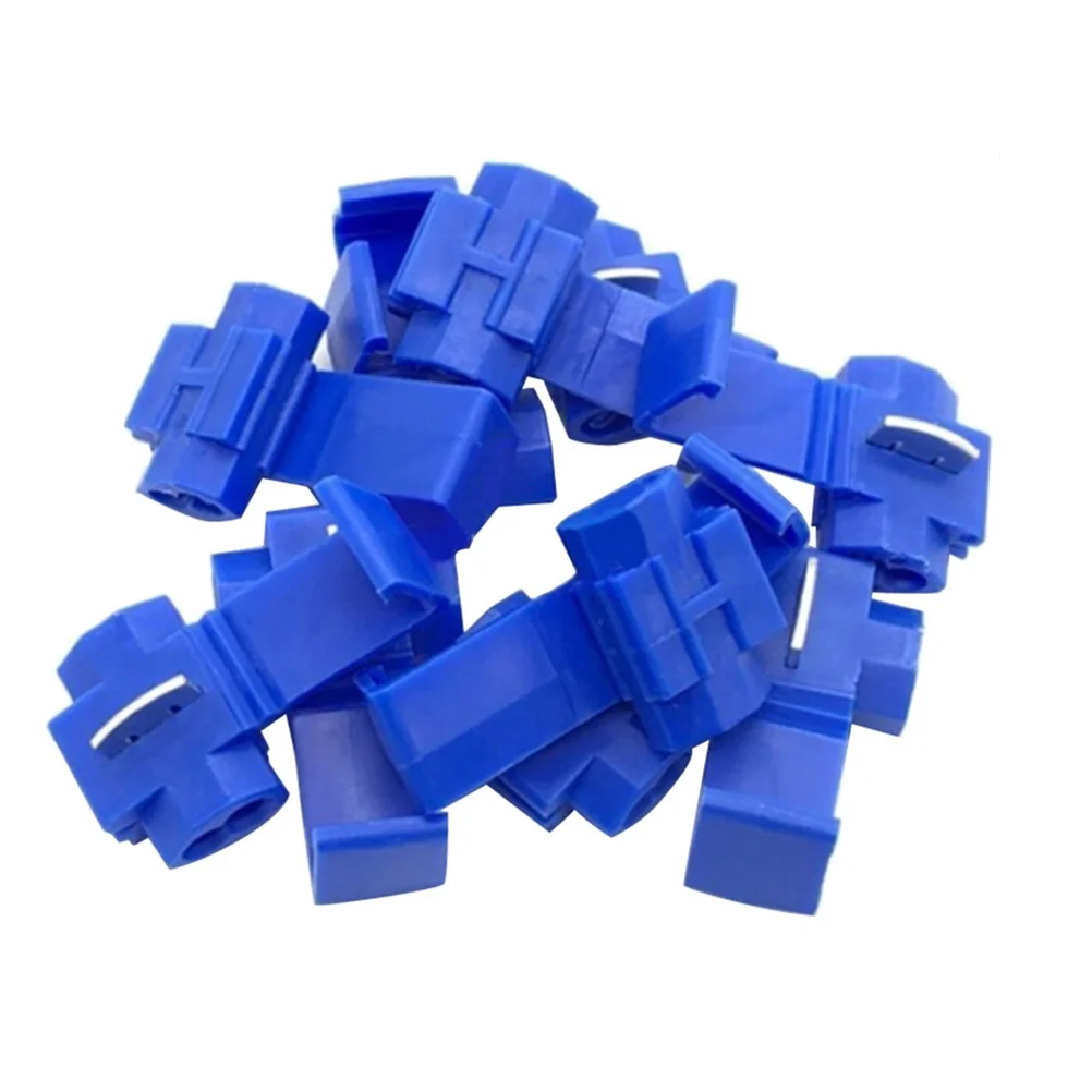 

100Pcs Wire Connectors Blue Lossless Terminal Quick Connect for Sheet Metal Without Cutting Crimping Tool Easy Installation Cord