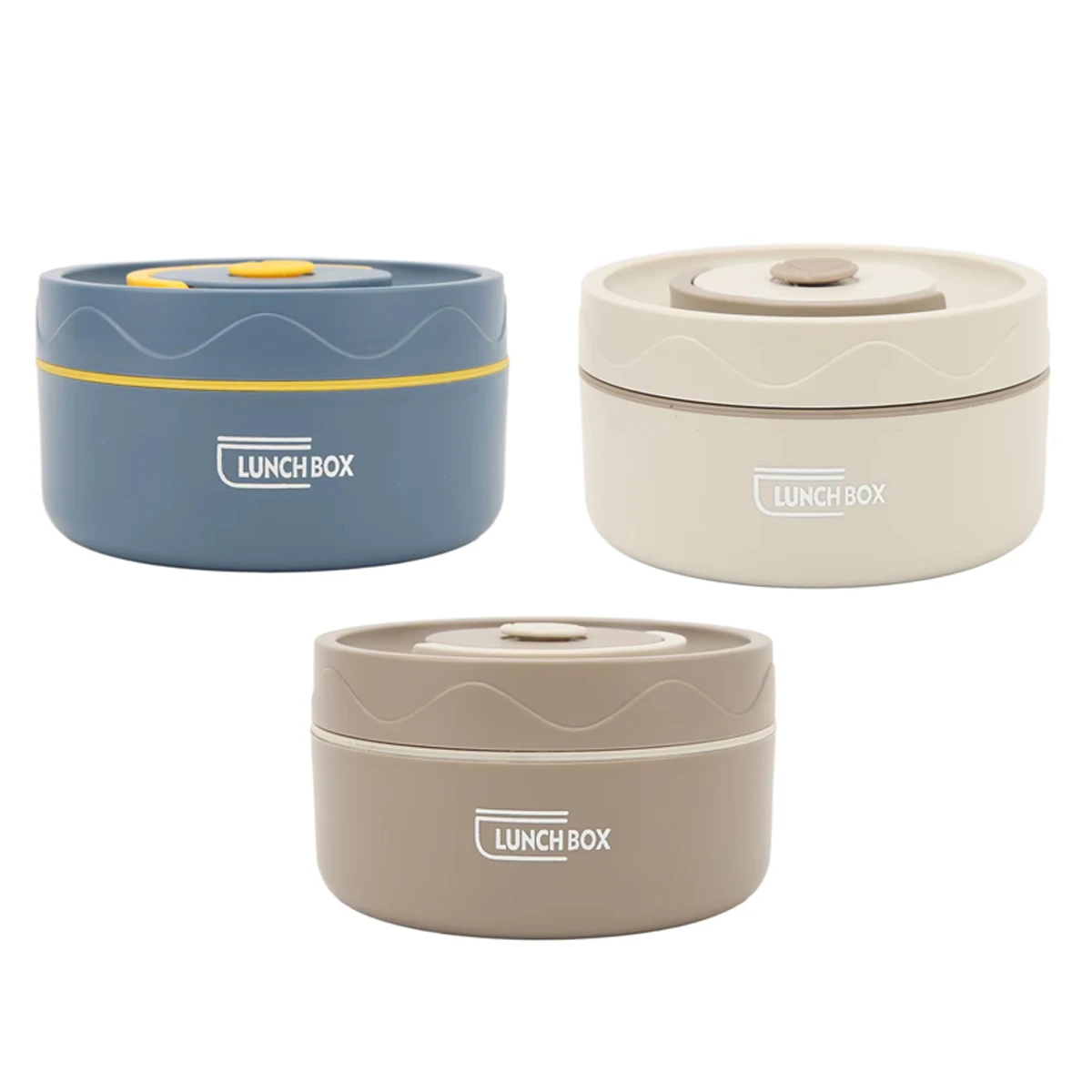 1Pcs/5Pcs Panela Térmica de Aço Inoxidável com Isolamento Térmico, Forma Redonda Portátil, Recipiente Térmico para Almoço