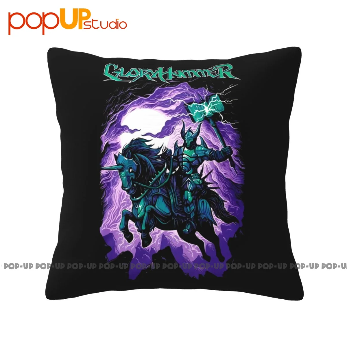 Square Gloryhammer Chaos Wizard Pillowcase Throw Pillow Cover Creative Soft Skin Zipper Type