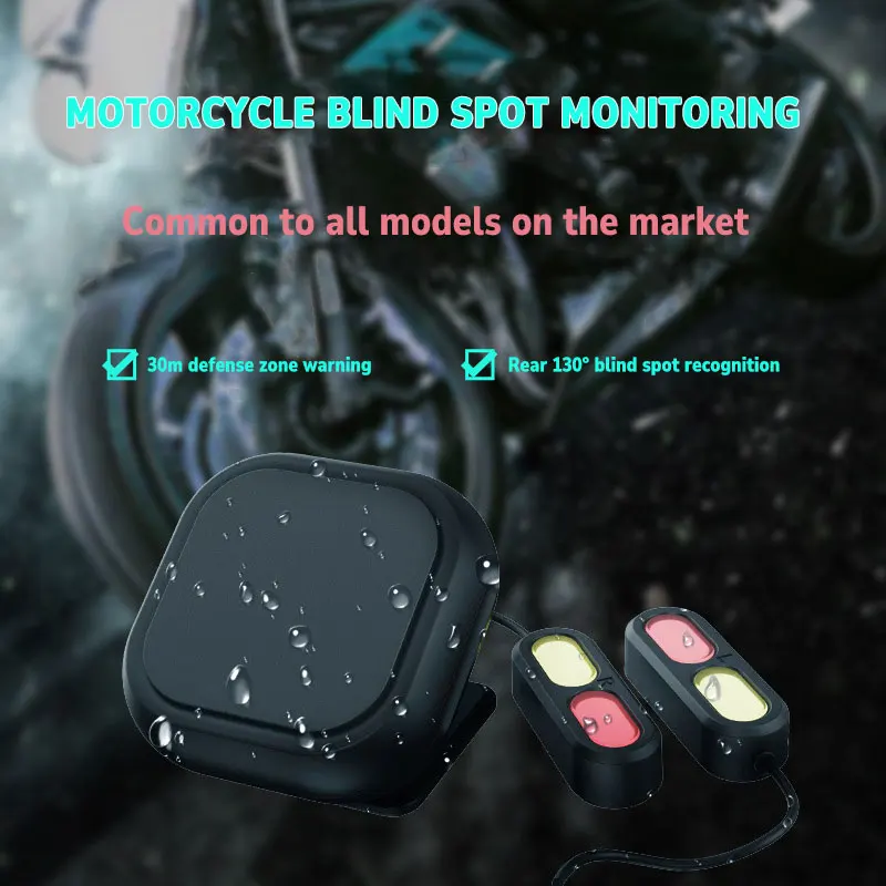 NEW Two-Way Motorcycle BSD Lane Change & Merge Assist Safety System with Blind Spot Monitoring Millimeter Wave Radar Warning Mac