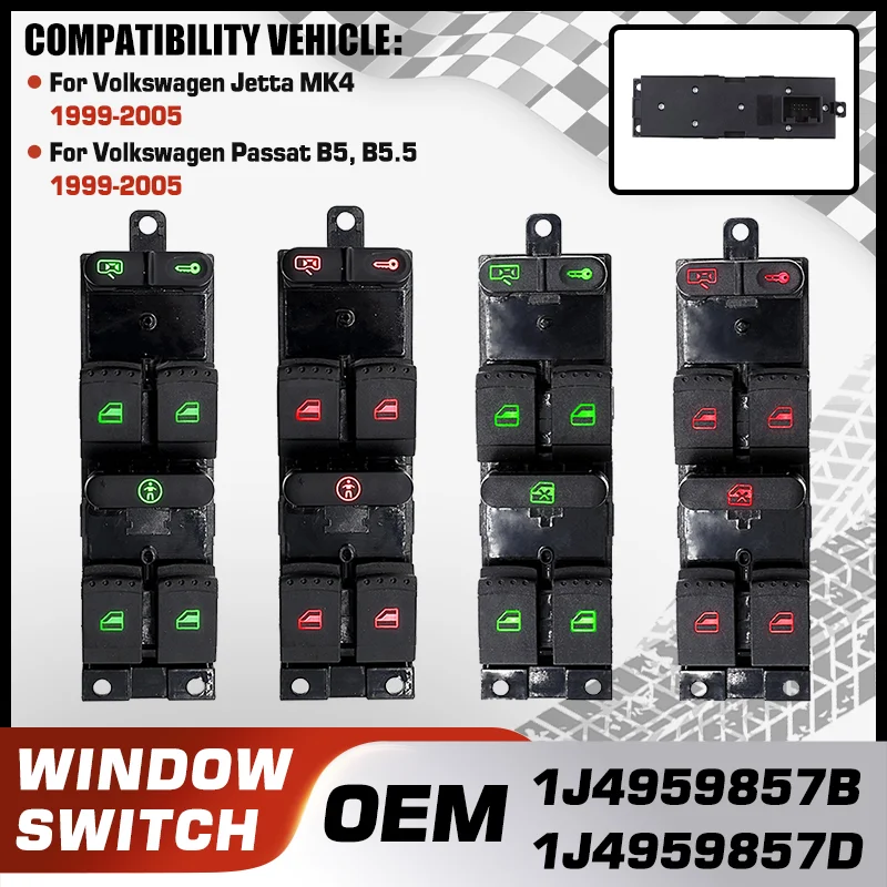

Car Electric Master Power Window Switch Lock Switch For Volkswagen Jetta A4 1J MK4 1998-2004 Volkswagen Passat B5 B5.5 1999-2005