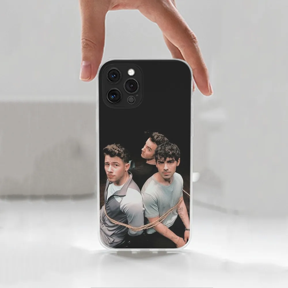 J-Jonas  B-Brothers Band Phone Case For iPhone 16,15,14,13,12,11 Plus,Pro,Max,XR,XS,X,7,8 Plus,SE,Mini,Transparent,Silicone Case