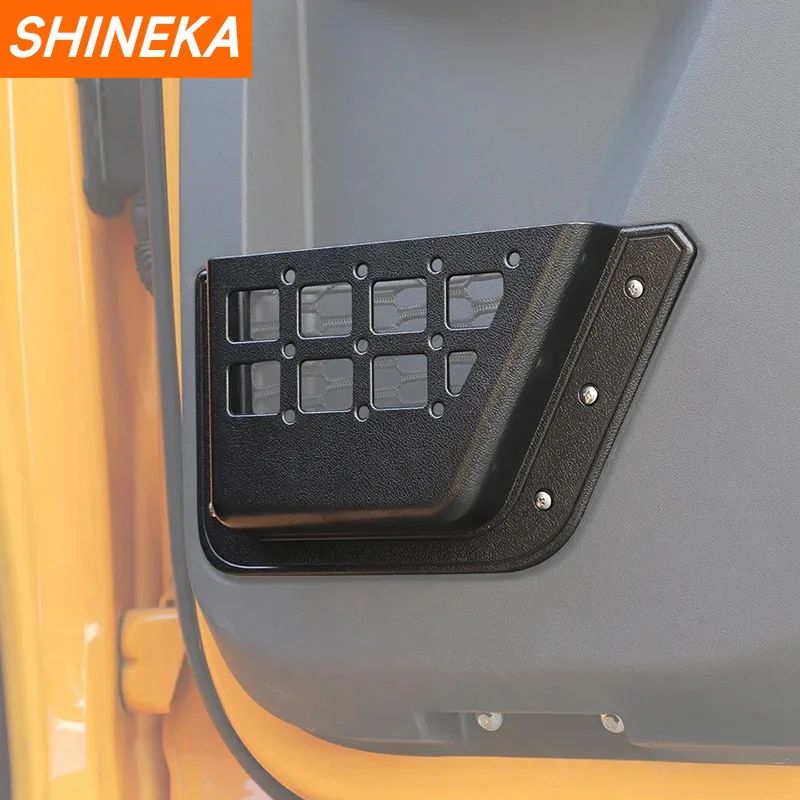 

SHINEKA Car Rear Door Net Pocket Storage Box Organizer for Ford Bronco 2021 2022 2023 2024 Stowing Tidying Interior Accessories