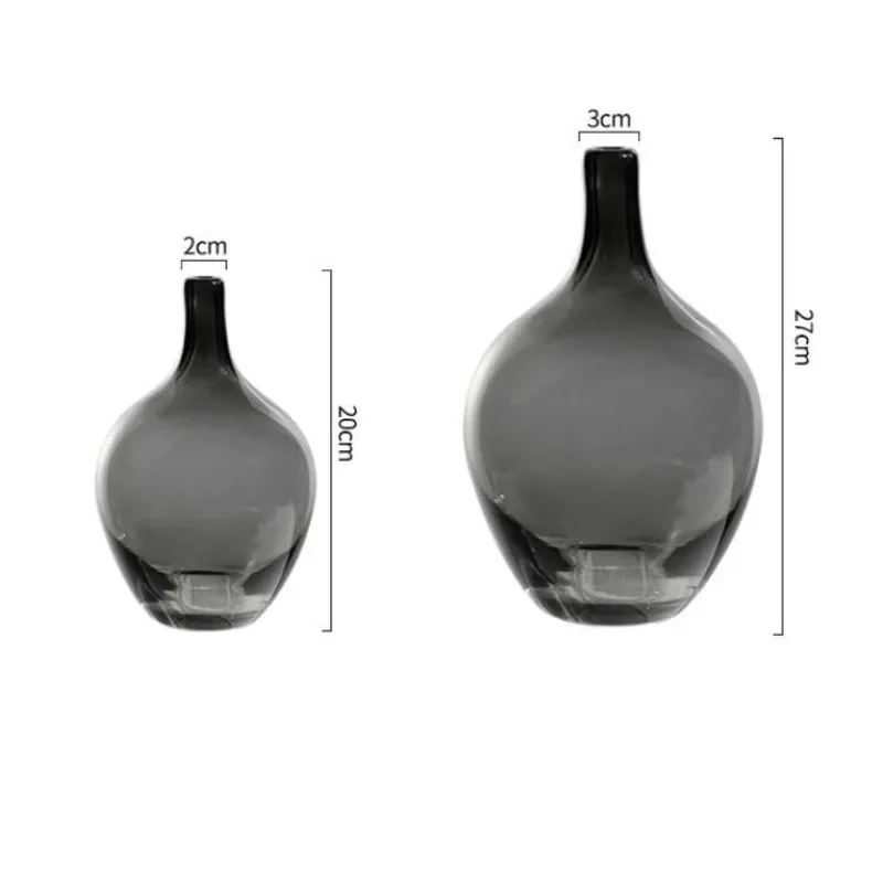

Hanging clock vase simple big belly glass vase home living room flower arrangement hydroponic floor transparent large vase black