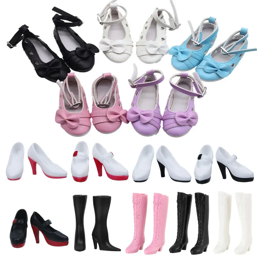 Plastic Foot Length 2cm Female 1/3 1/6Doll Shoes Accessories Hero Dolls Boot Long Knees Boots