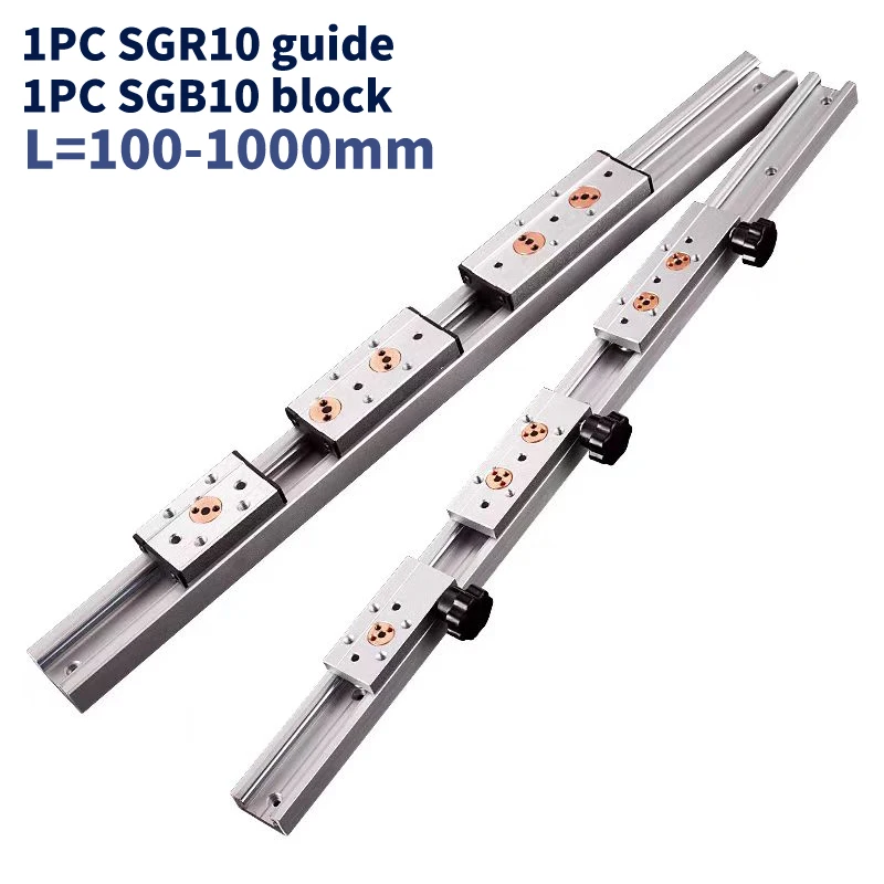 1pc Silver Built-in dual-axis linear guide SGR10 28mm Width guide 500mm 600mm 800mm 1000mm SGB10 block cnc 3D Printer Parts