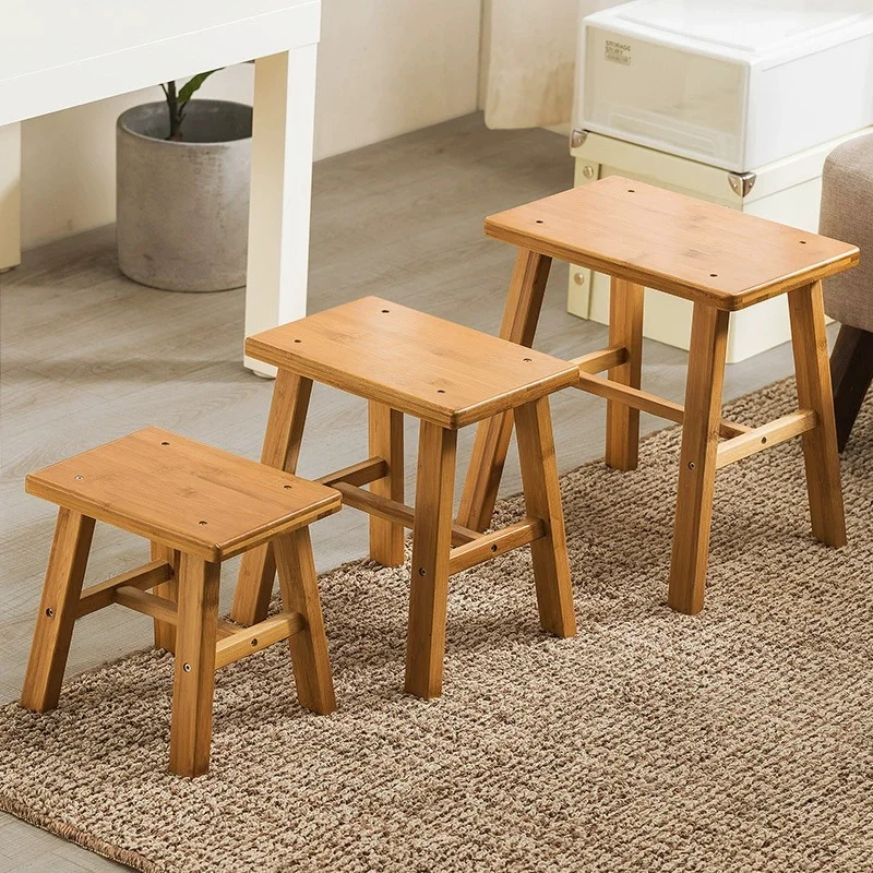 New Furniture Children's Stool Wooden Bench Small Stool Short Home Bathroom Step Stool Portable Bench Pratical Chairs