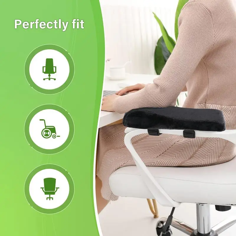 Imbottiture per braccioli per sedie spesse comodo bracciolo cuscino per gomito 2 pezzi sedia da gioco fodera per braccioli cuscino per supporto per gomito cuscino per