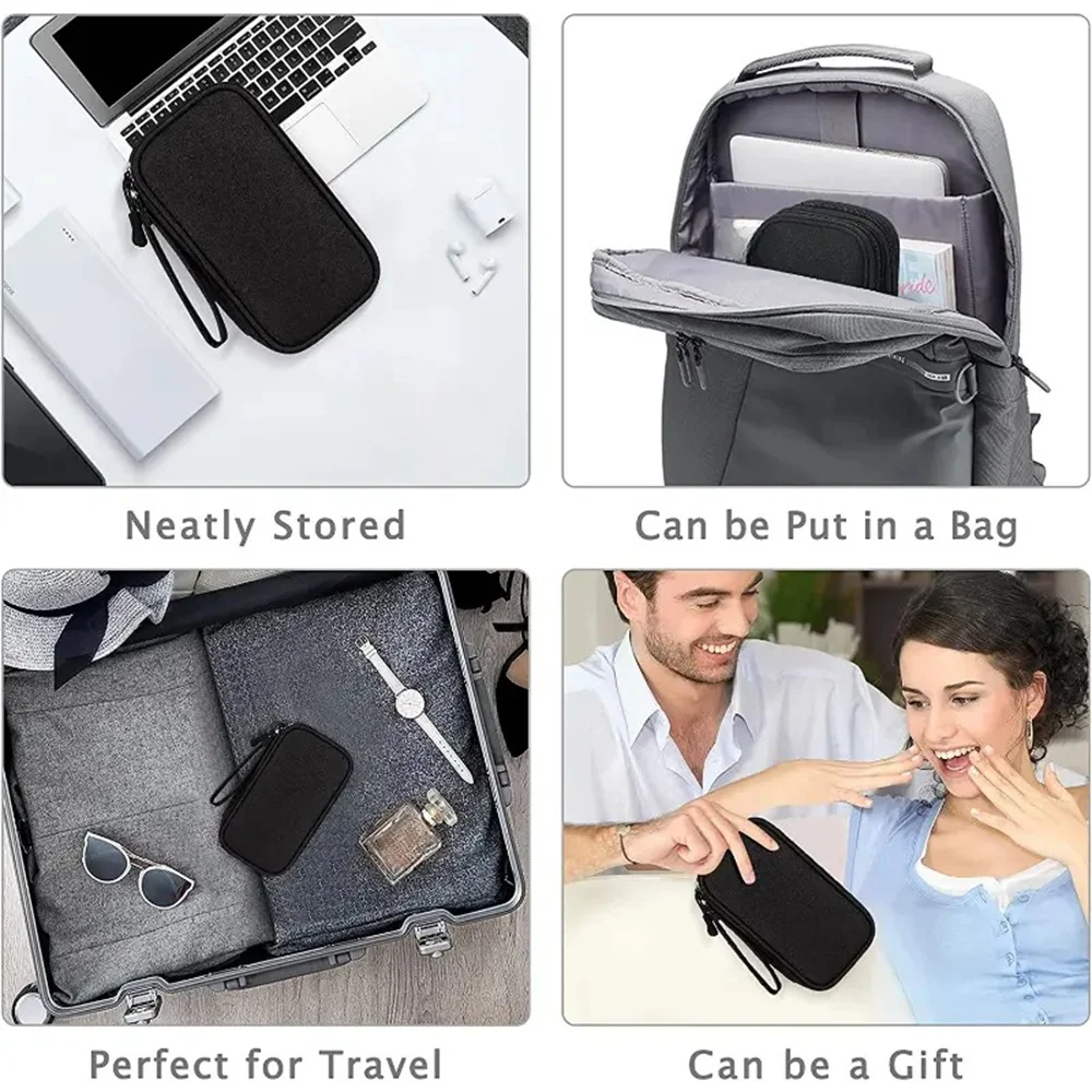 Portable digital product storage bag USB data cable organizer earphone charging box bag waterproof travel storage bag