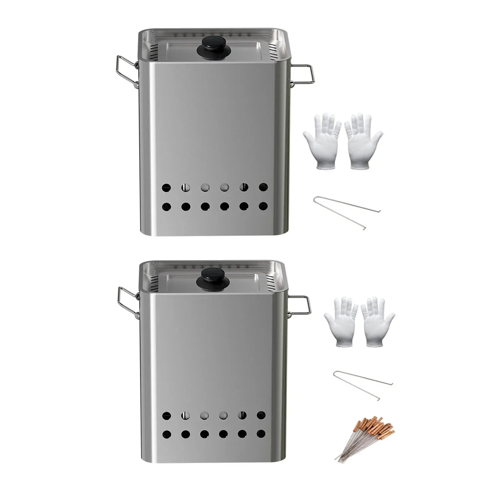 Barbecue Hanging Grill with Vents Grill Barrel Vertical Charcoal Grill for Backpacking Beach Camping Outdoor Activities Garden