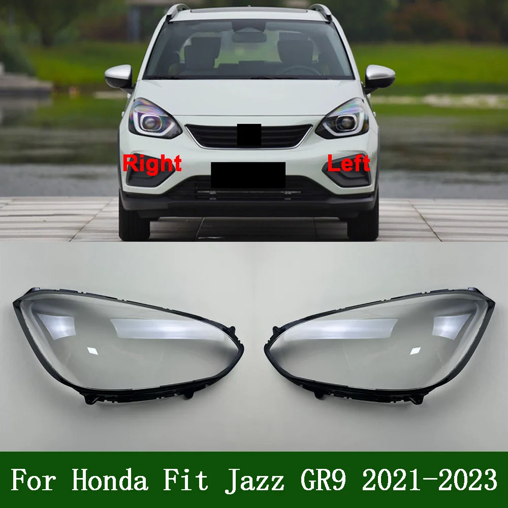 For Honda Fit Jazz GR9 2021 2022 Transparent Headlamp Cover Headlight Mask Lampshade Lamp Shell Plexiglass Replace Original Lens