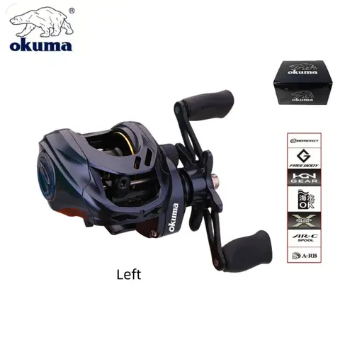 OKUMA Fiskerulle 6.3:1 12 kg Max dragrulle Gjutrulle Explosionssäker lina Saltvattensfiskehjul för sötvatten 12 best sales Okuma-rulle - №4