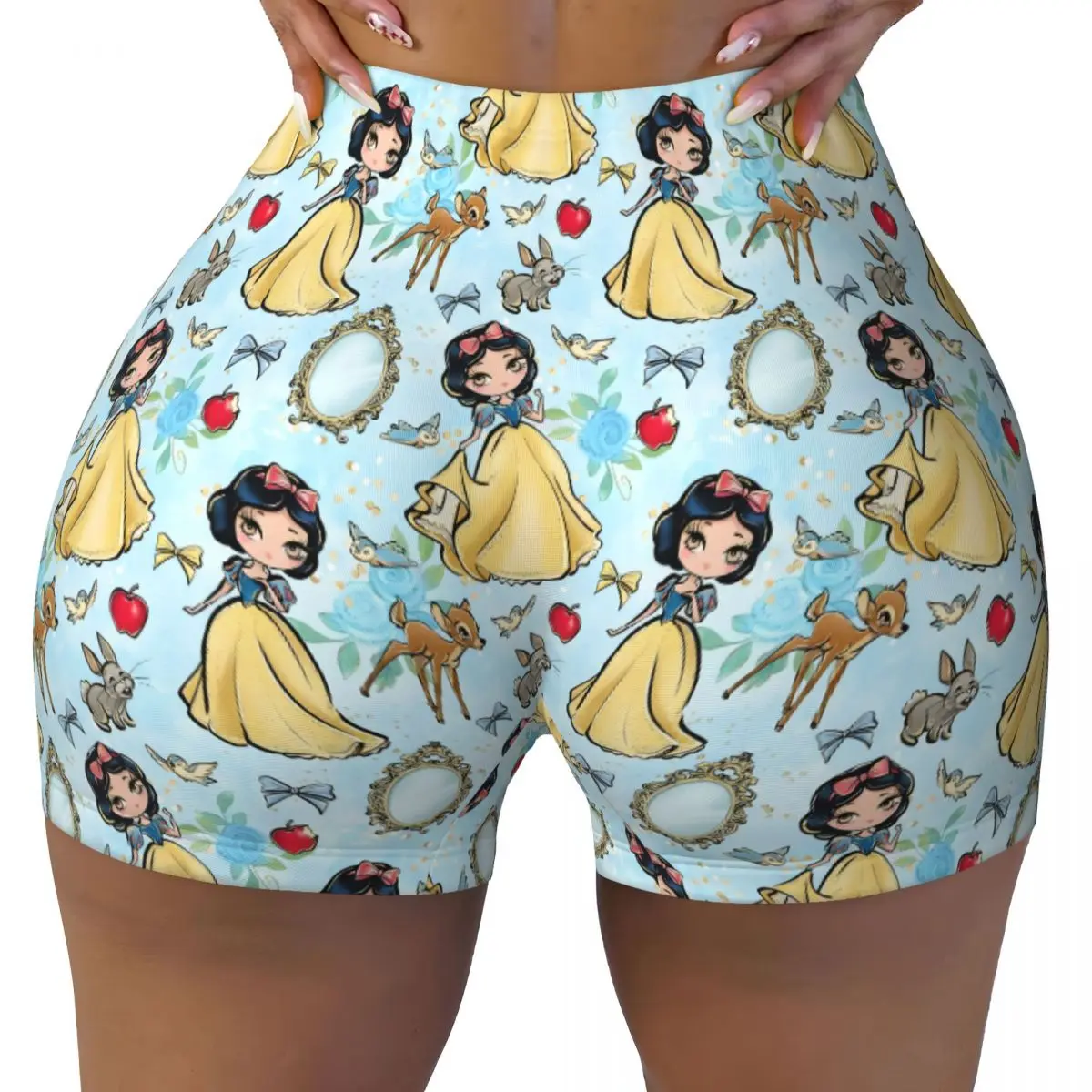 

Женские шорты для йоги с героями мультфильмов «Белоснежка и семь гномов», милые спортивные шорты для бега и волейбола для спортзала