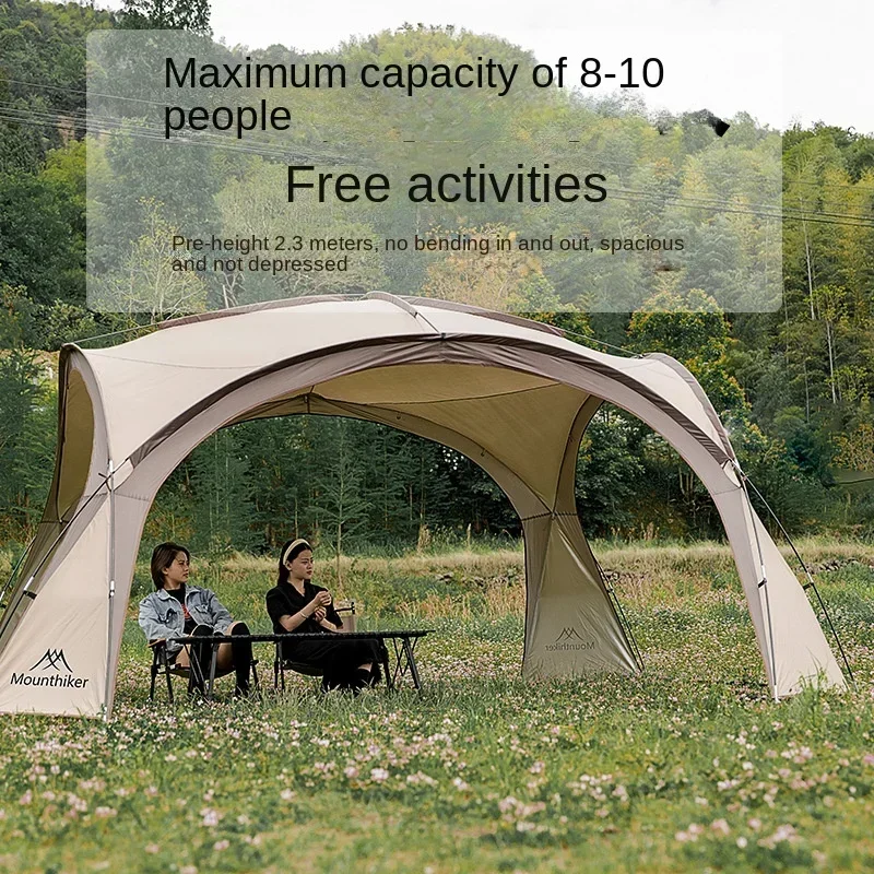 

8-10Person Outdoor Camping Dome Tents Light Luxury Round Big Canopy Large Awning Pergola Tent Family Party Picnic Rainproof Tent