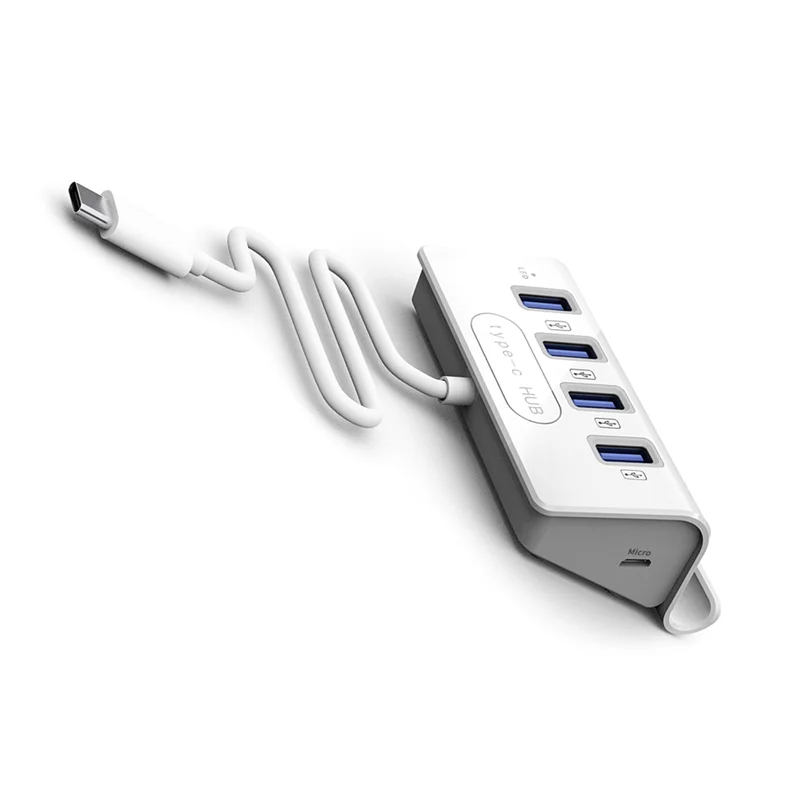 

Classic-4 In 1 Hub Phone Stand Holder USB C Cable Splitter USB2.0 Extend Adapter Converter Charging Dock