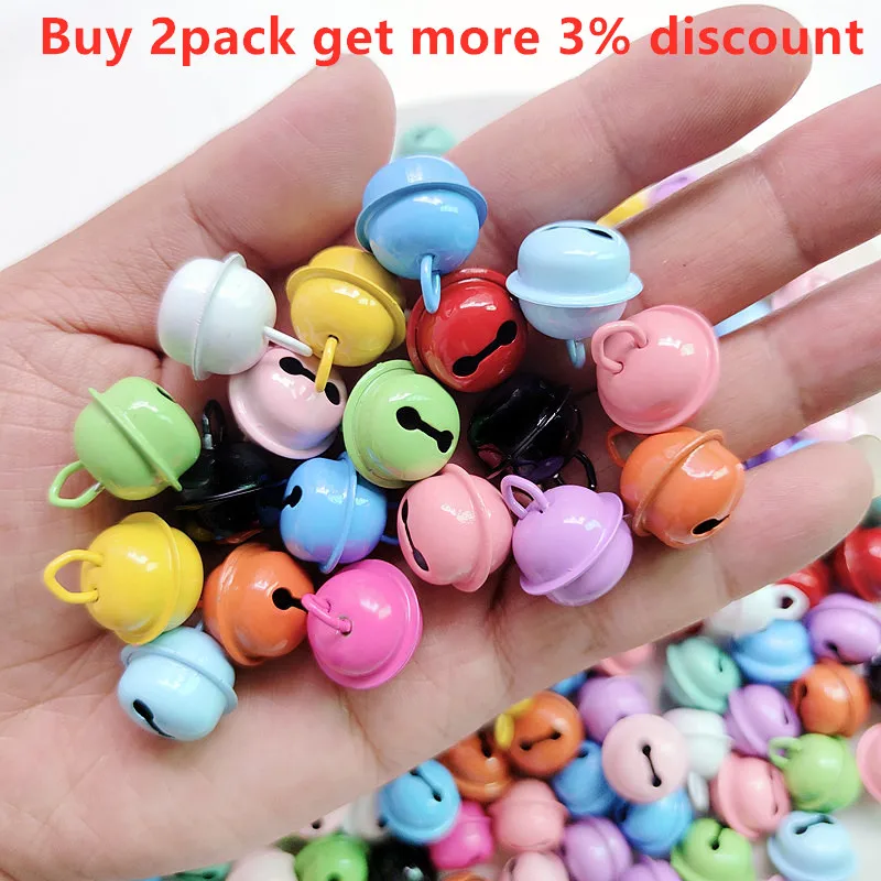 30pcs 17mm Colourful Bell Keyring Pendant Charms