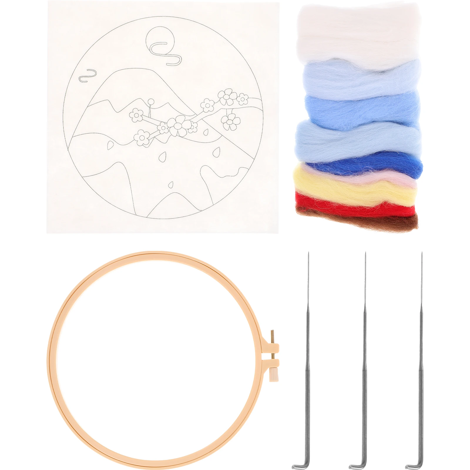 Wool Felt Kit Needle Felting Craft Supplies Core Wool H made Set nament Material Easy Diy Felting Material Use Creative Gifts