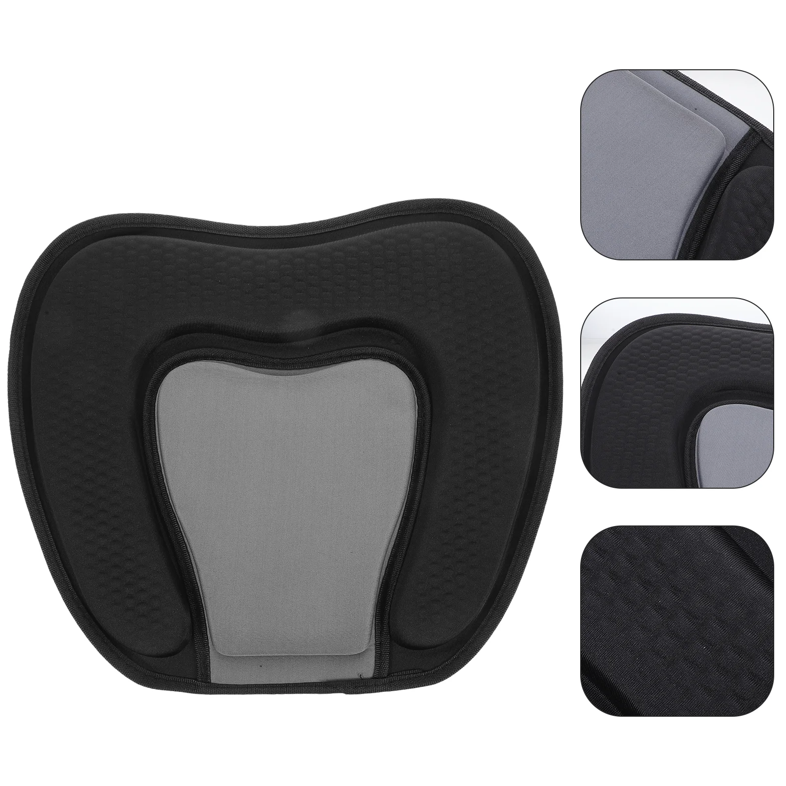 

Inflatable Seat Cushion Kayak Eva Canoe Seats with Backrest Replacement Black Sit